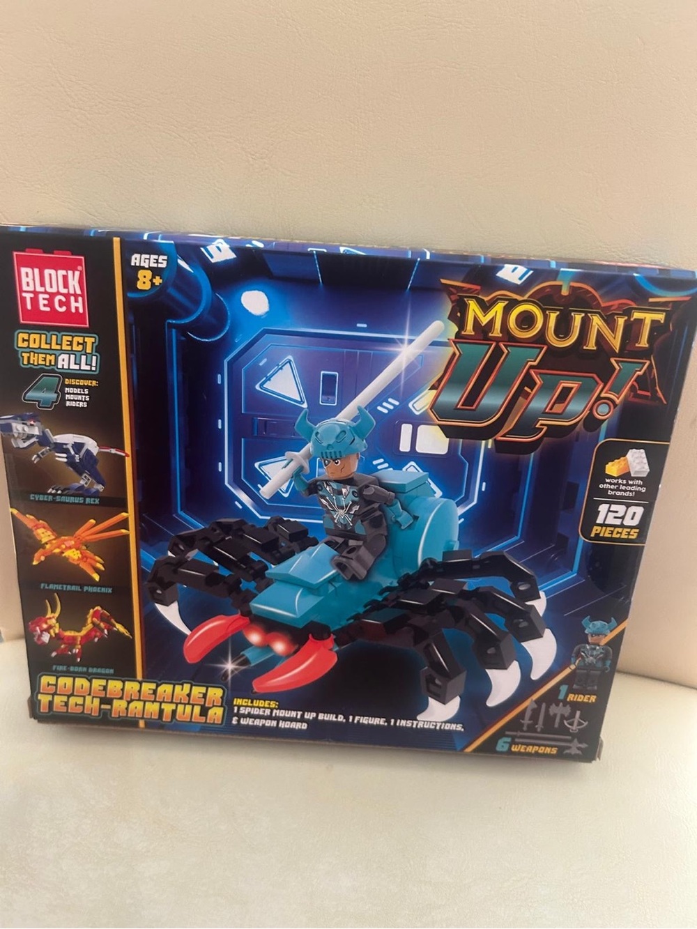 Mount Up! Codebreaker Tech-Rantula Spider Mount Building Set - Teal & Black
